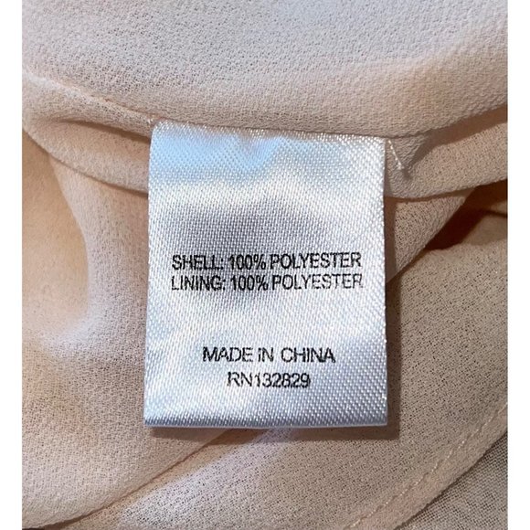 Tularosa Light Pink Cream Women’s Pearl Chiffon Kennedy Tunic Blouse Top S NWT - Picture 5 of 5